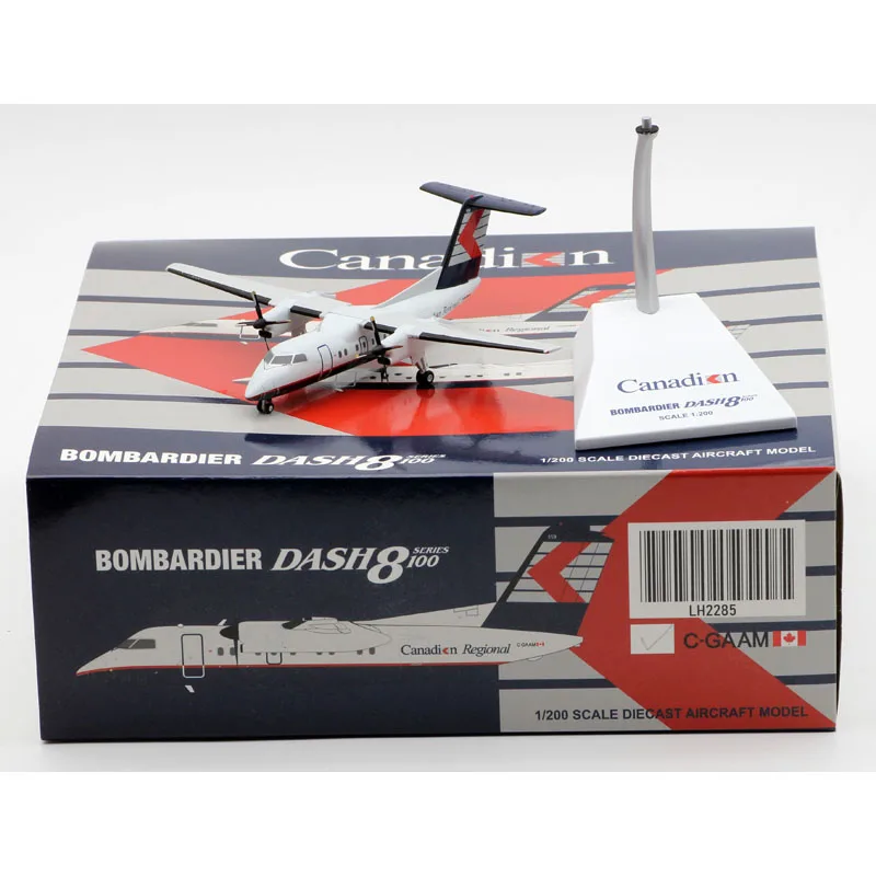 

LH2285 Alloy Collectible Plane JC Wings 1:200 Canadian Regional Airlines Bombardier Dash8-Q102 Diecast Aircraft Model C-GAAM