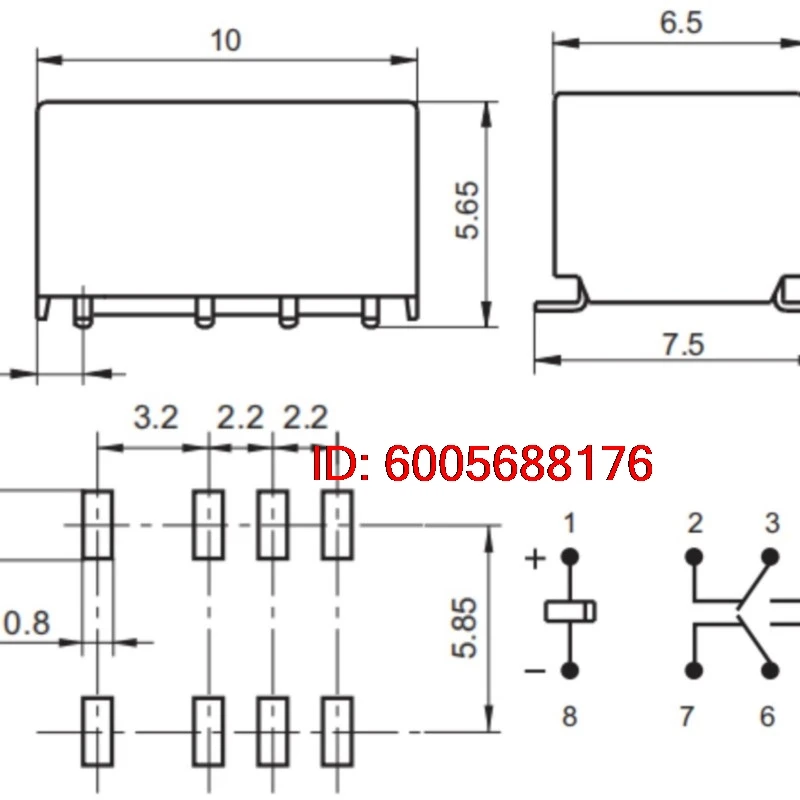 10PCS New HFD4 4.5-LS1R ; HFD4 4.5-S ; HFD4 5-S ; Relay 8pins
