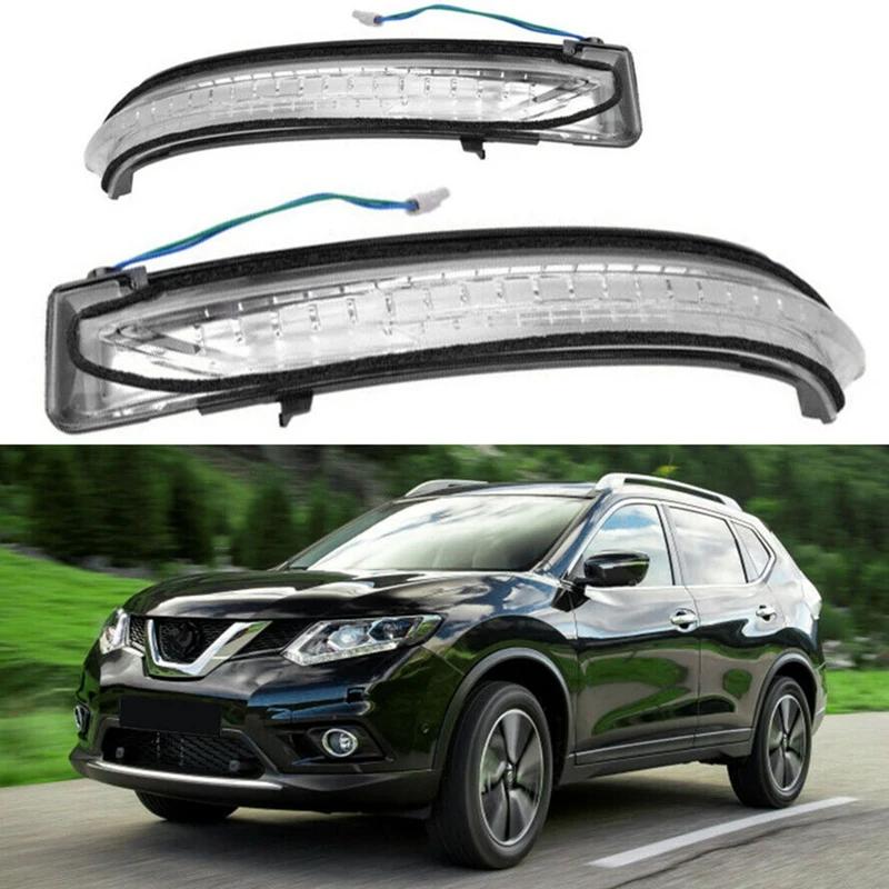 Lámpara de señal de giro para espejo retrovisor, indicador de luz intermitente, marcadores para Nissan, x-trail Rogue, Qashqai, Murano, 2014-2019