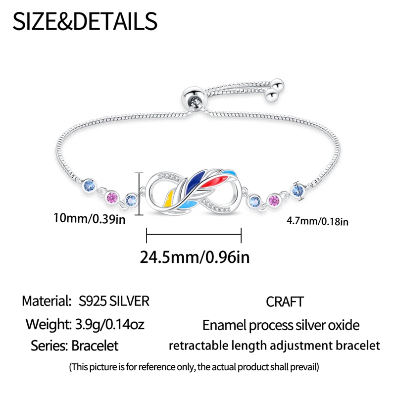 Bracelet Silver 925 Original Adjustable Fantasy Lucky Symbol Pink Flower Zircon Bracelets Fit DIY Charms Birthday Jewelry Gifts