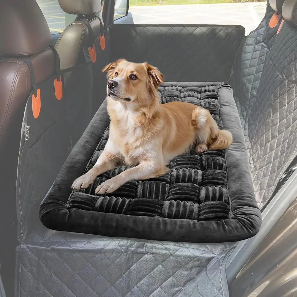 

Premium Non-Slip Backseat Pet Bed Mat for Cars, Durable Seat Protector, Gray, 24.5 x 51