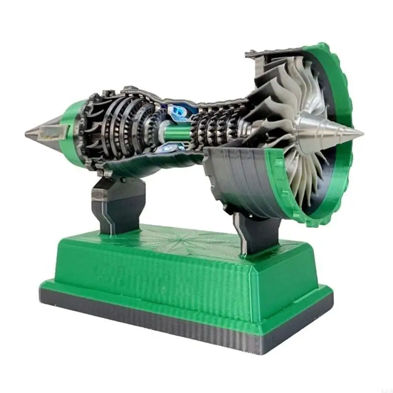 R9UB Interactive Turbofan Engine Model Educational Toy for Teens with 3D Printing Technology Desktop Display STEM Enthusiasts