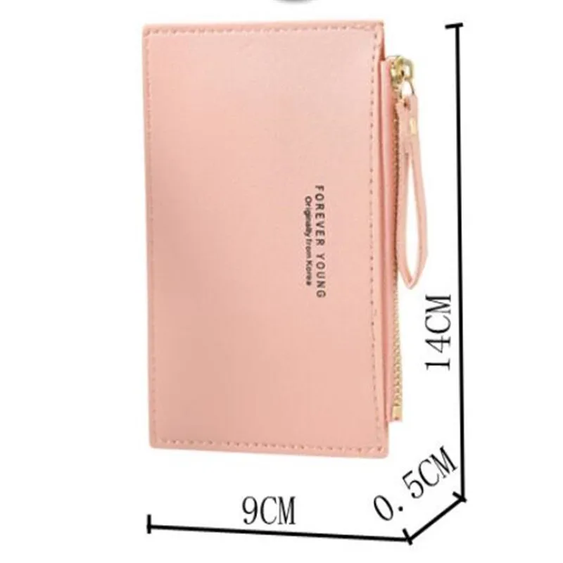 New Women Wallets Zipper PU Leather Coin Purse Mini Key Chain Small Wallet Multi-card Bit Card Holder Card Holder