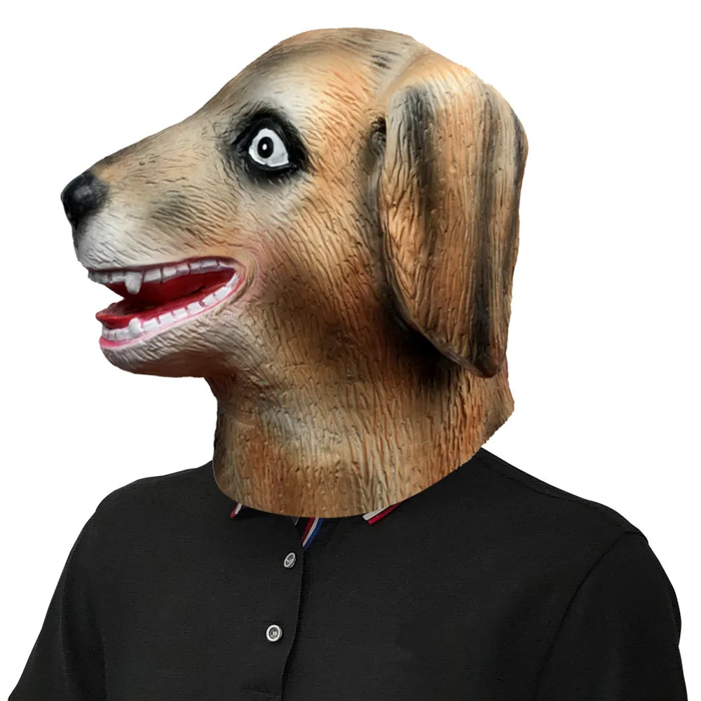 Hundemaske für Erwachsene, Natürliche Latex-Tiermaske für Halloween, Cosplay und Kostümpartys – Detail 2
