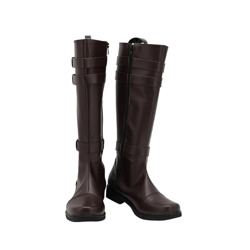 Jedi Knight Obi-Wan Kenobi stivali cosplay scarpe in pelle marrone su misura di qualsiasi dimensione per unisex