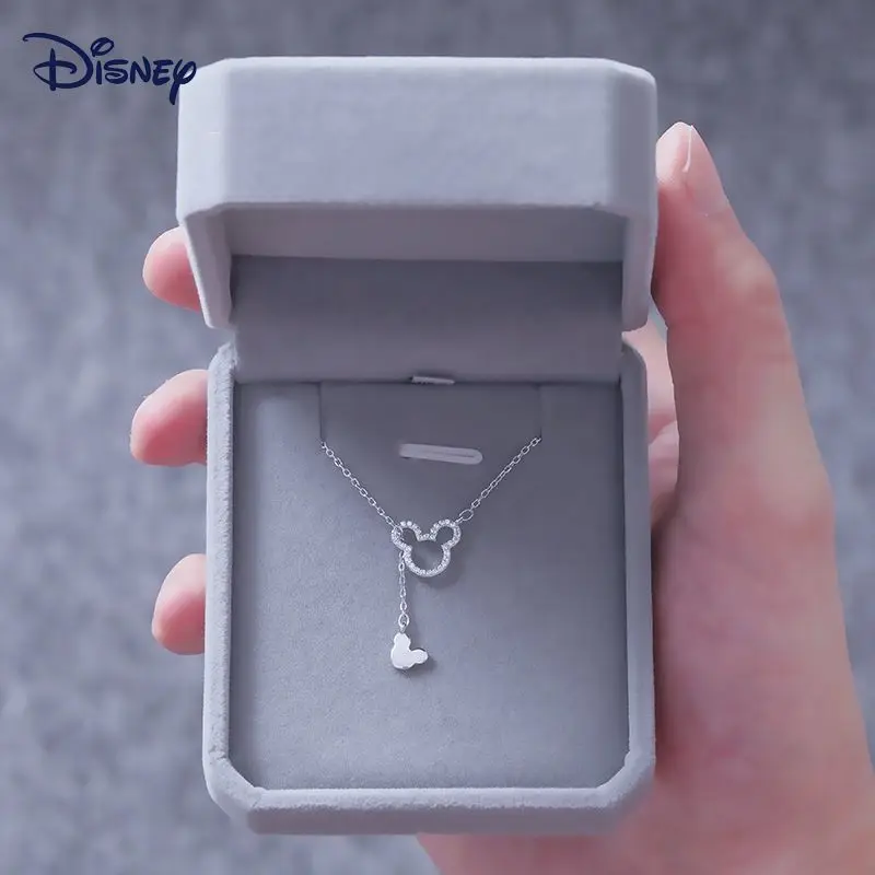

Ожерелье Disney Mikey с изображением Микки Мауса, милая мультяшная цепочка с блестками, в стиле INS, подарок для девочки