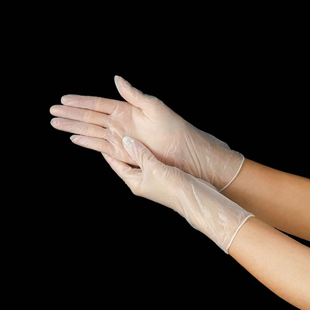 

80pcs Disposable Pvc Gloves Food Grade Multi-Use Kitchen Cleaning Gloves Soft For Men Women L Size No Powder
