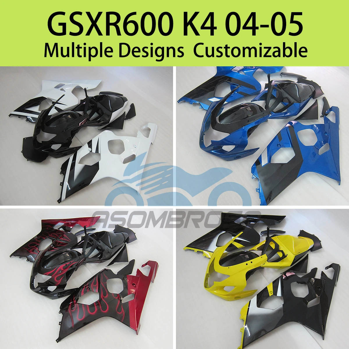 

GSXR 600 750 04 05 Hot Style Fairings for SUZUKI GSXR600 GSXR750 K4 2004 2005 ABS Injection Motorcycle Fairing Bodywork Kit