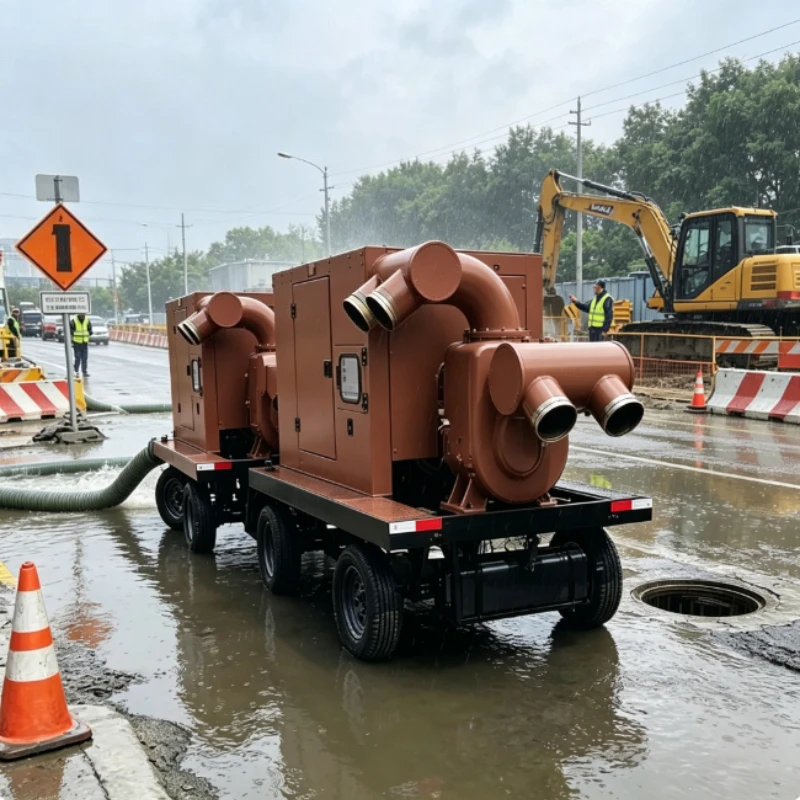 Flood Control Pump Truck 8m Self Priming Lift Mobile Diesel Pump For Reservoir Overflow Flood Water Diversion Disposal