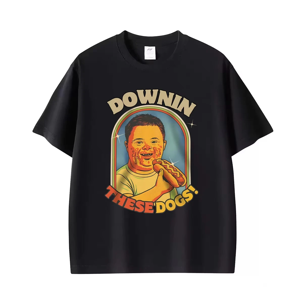 Downin These Dogs Funny Hot Dog Meme Graphic Tee Shirt Men Women Fashion Humor Oversized T-shirt Summer Tops 100% Cotton T Shirt