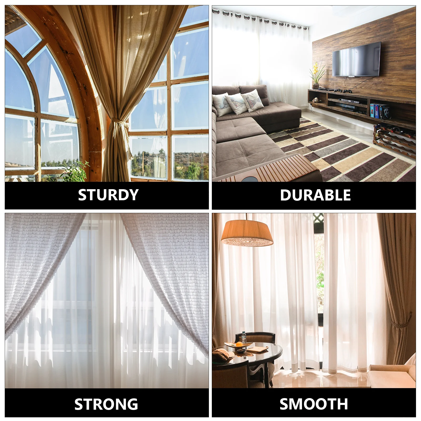 

200Pcs Shower Curtain Hooks High Quality Metal S-Shaped Hooks Easy Installation for Living Room Hotel Office Metal Curtain Hook