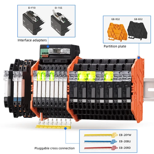 Imagen 2 del producto Módulo de relé intermedio electromagnético delgado de carril Din HF41F24ZS MPC250D6Z24 soporte de enchufe contacto de aleación de plata