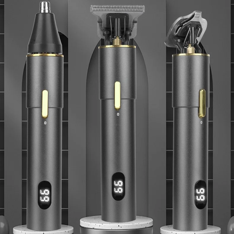 

Многофункциональный аккумуляторный триммер 3-в-1: электрическая машинка для стрижки волос, триммер для носа, бритва для бороды, беспроводная бритва для мужчин и парикмахеров