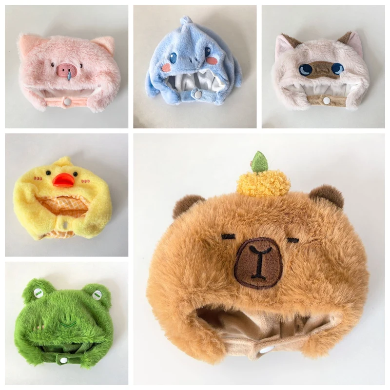 

Для 20 см хлопковая кукла-идол, шляпа капибара/свинья/лягушка/утка, милые аксессуары для кукол, повязка на голову с лисами/пингвином, детские подарки на день рождения для девочек