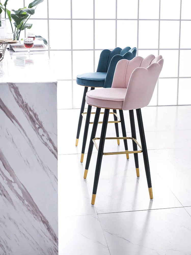 Bar Stool Light Luxury Nordic Simple Modern Fashion High Leg Stool