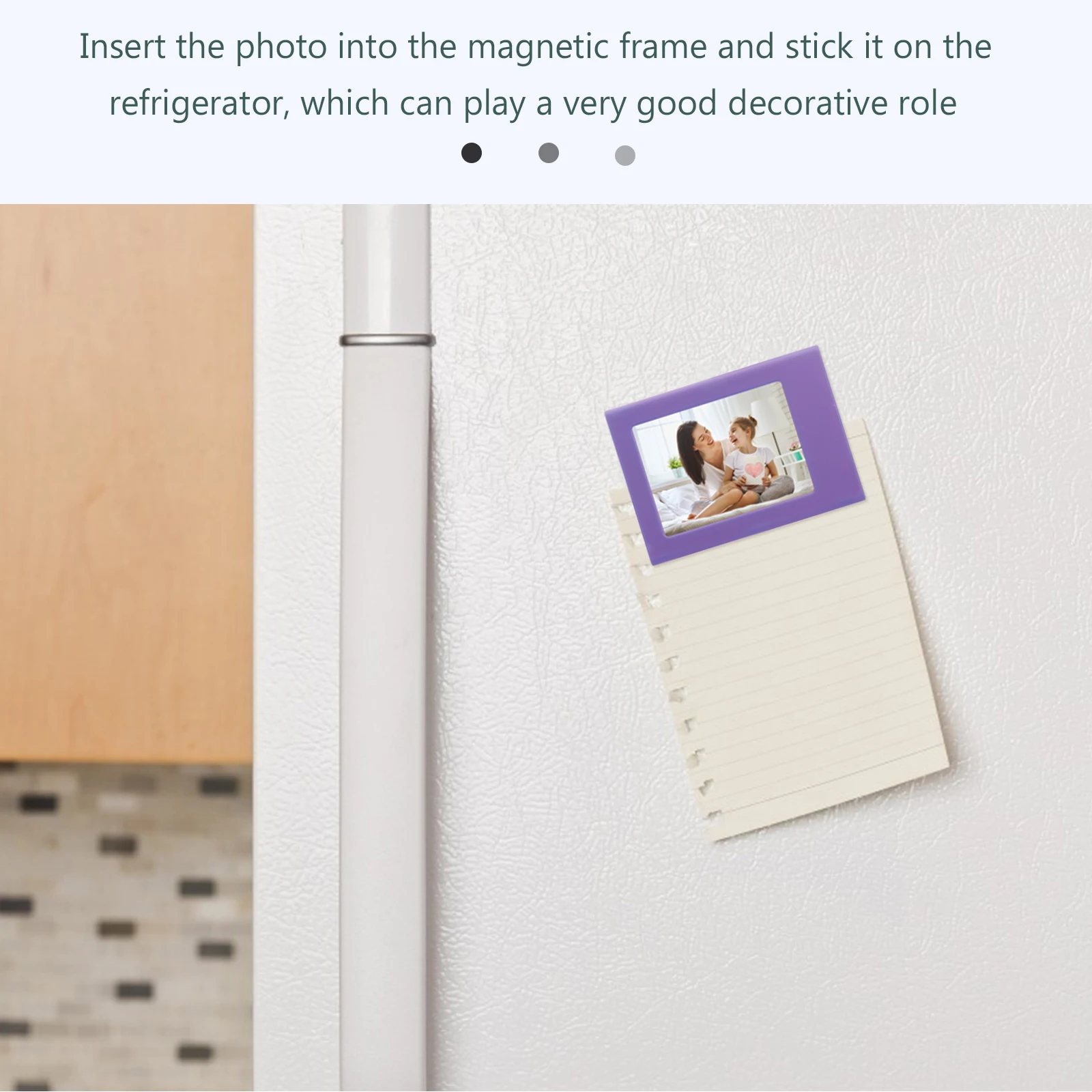 

10Pcs Refrigerator Photo Frame Stickers Magnetic Picture Holder for Steel Doors Whiteboards Home Office Decoration