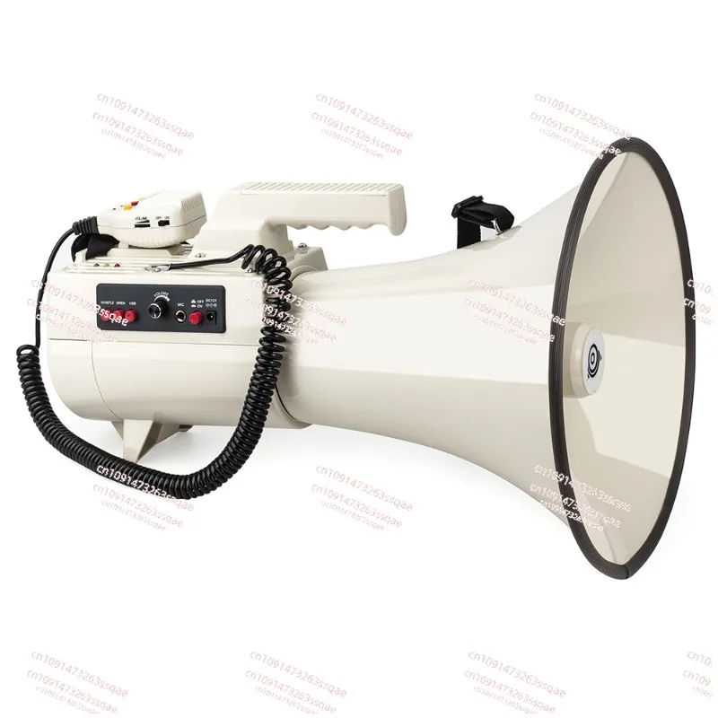 

Портативный мегафон мощностью 75 Вт PA Bullhorn со съемным ручным микрофоном, встроенной сиреной (черный)