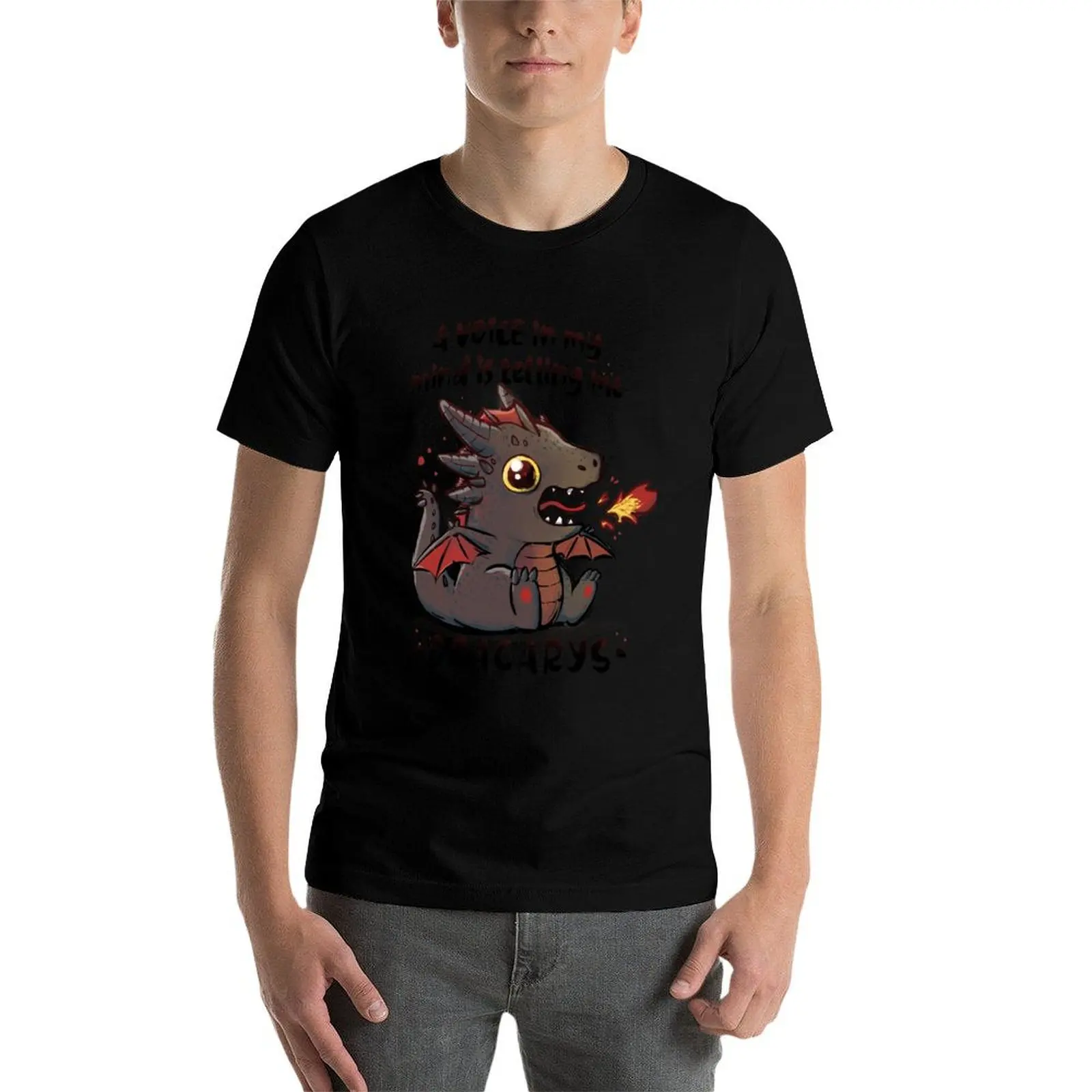 Cute Drogon Dracarys T-Shirt cotton man t-shirts Louboutins oversized anime shirt men clothings