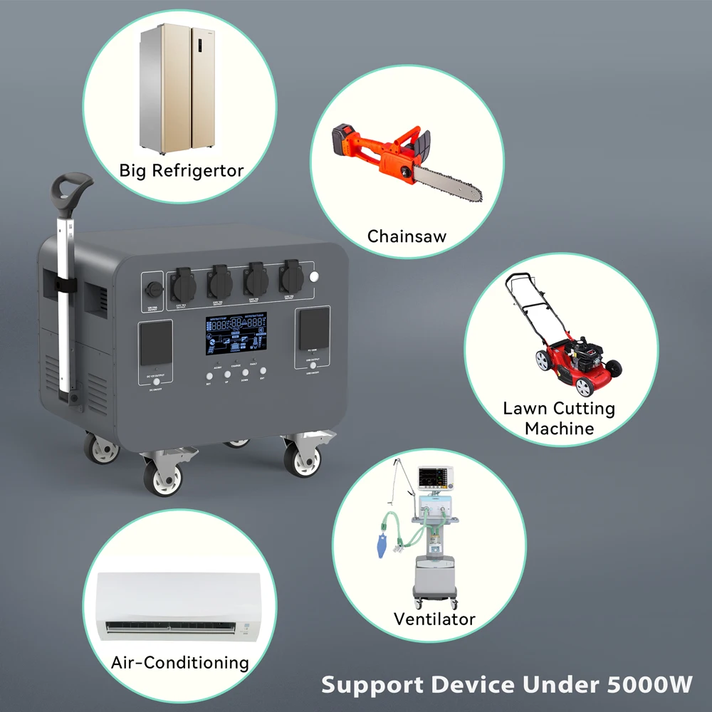 【Hot】LiFePo4 Lithium Iron Battery 5000Wh Solar Power Generator 5000w 110v 220v 5kw Portable Power Station