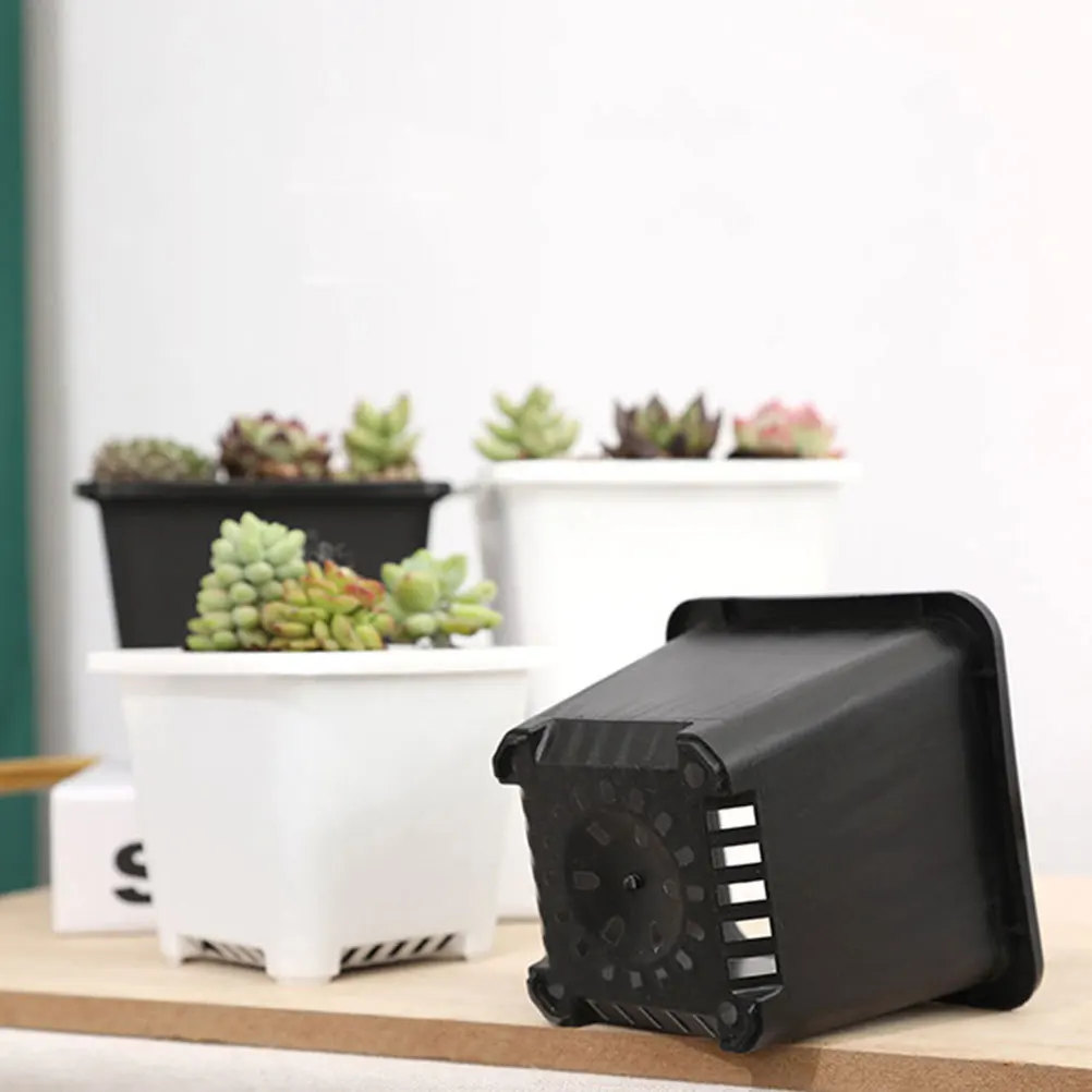 

15Pcs Thick Frosted Plastic Planter Small Plant Nursery Pots Garden Flower Planting Holder Drainage Holes Durable Lightweight