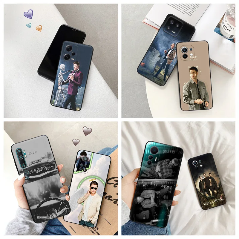 Black Matte Phone Case For Xiaomi 12s 13 12 Lite 12t 12x cc9 Redmi a1 a2 12c Note12 Pro Supernatural Jensen Ackles Soft Cover