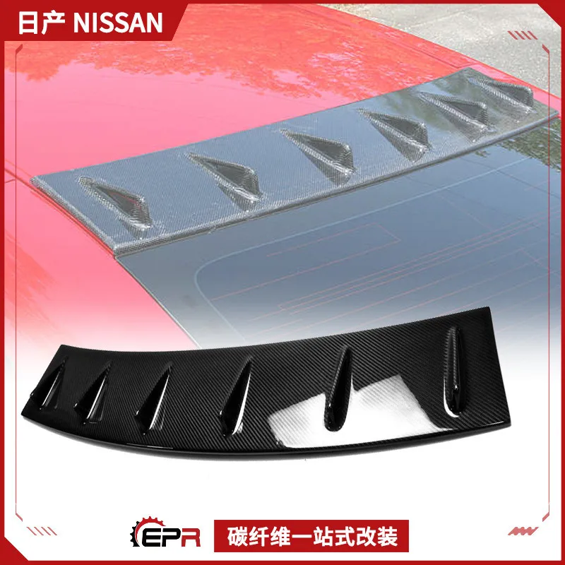 

Suitable for Nissan GTR modification R35 carbon fiber car VORTEX rear window fixed wind wing, shark fin top wing