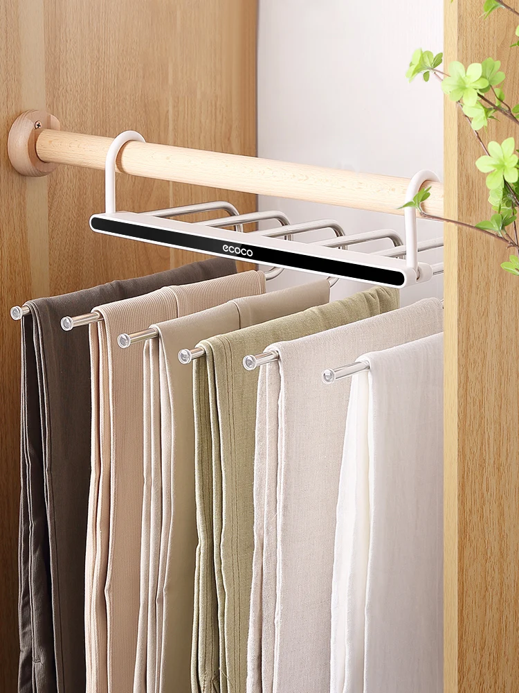 Folding Pant Rack Retractable Multi-Functional Multi-Layer Pants Hanger Household Magic Trouser Press Wardrobe Storage Fantastic