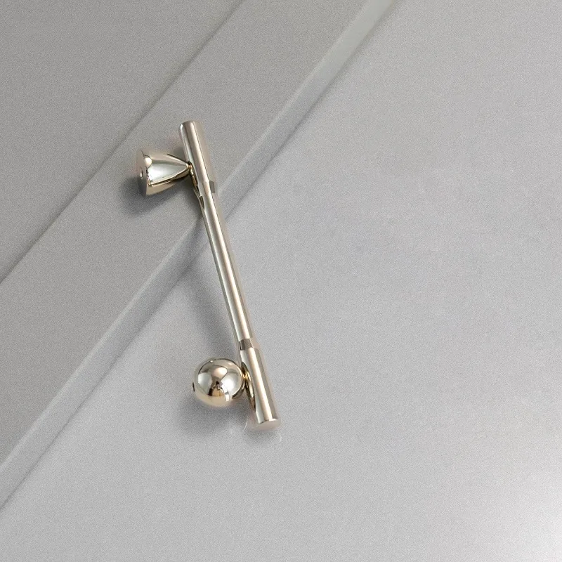 

French style light luxury titanium silver brass cabinet door handle, clothing cabinet door drawer, antique style long handle