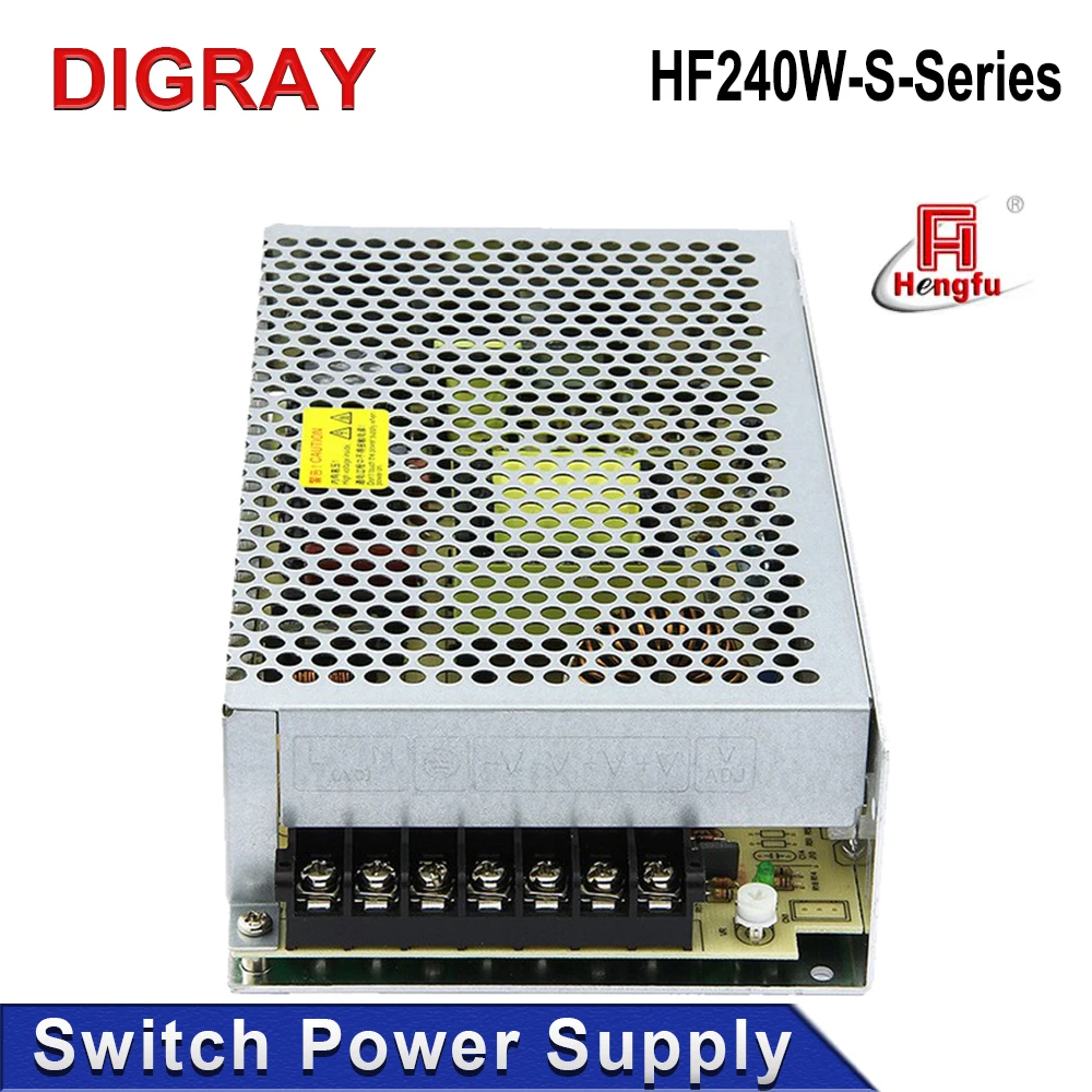 

DIGRAY Hengfu HF240W-S-Series DC Transformer, AC 220V to DC 5V 12V 15V 24V 27V 36V 48V Single Channel Switching Power Supply