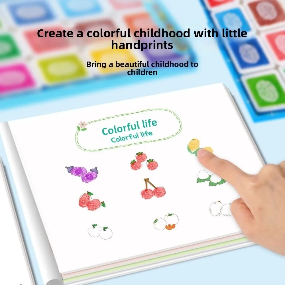 Dessin créatif livres de coloriage dessin animé Animal fait à la main doigt Art dessin livre épais apprentissage précoce Graffiti dessin jouets