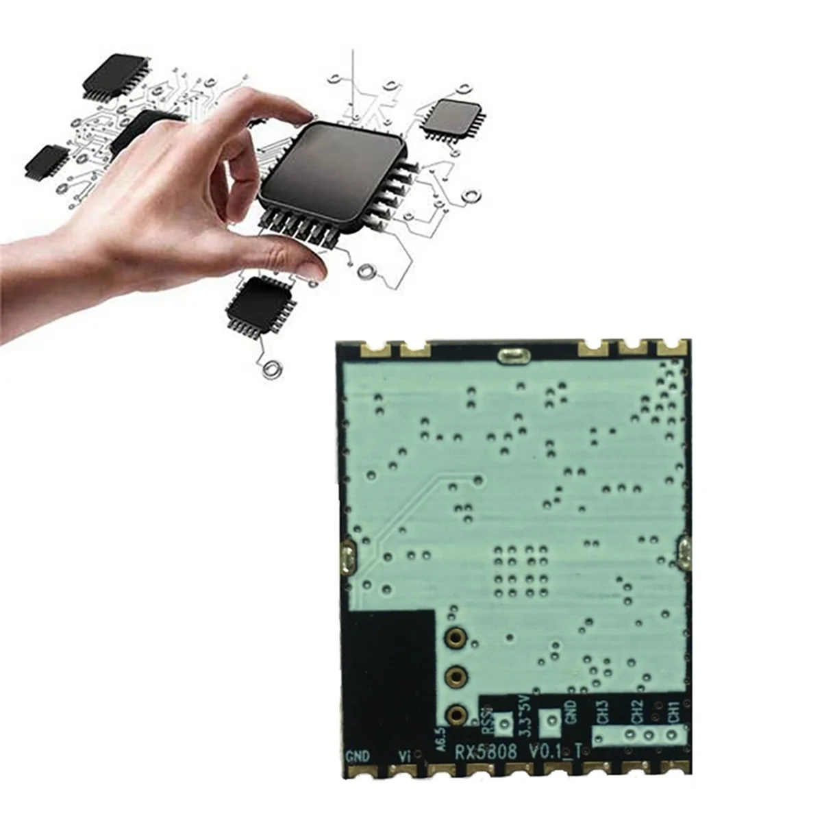 Módulo receptor de vídeo inalámbrico FPV RX5808, módulo receptor de 5,8G para transmisor AV, Dron FPV RC, Control SPI