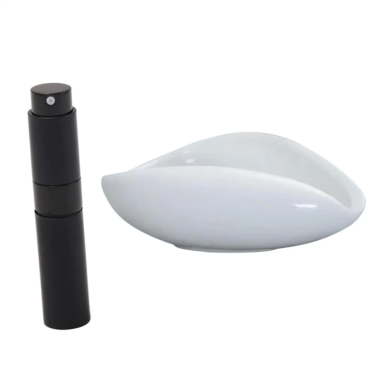Coffee Bean Dosing Cup and Spray Bottle for Espresso,Coffee Bar Accessories,Ceramic Single Dosing Tray for Coffee Tea