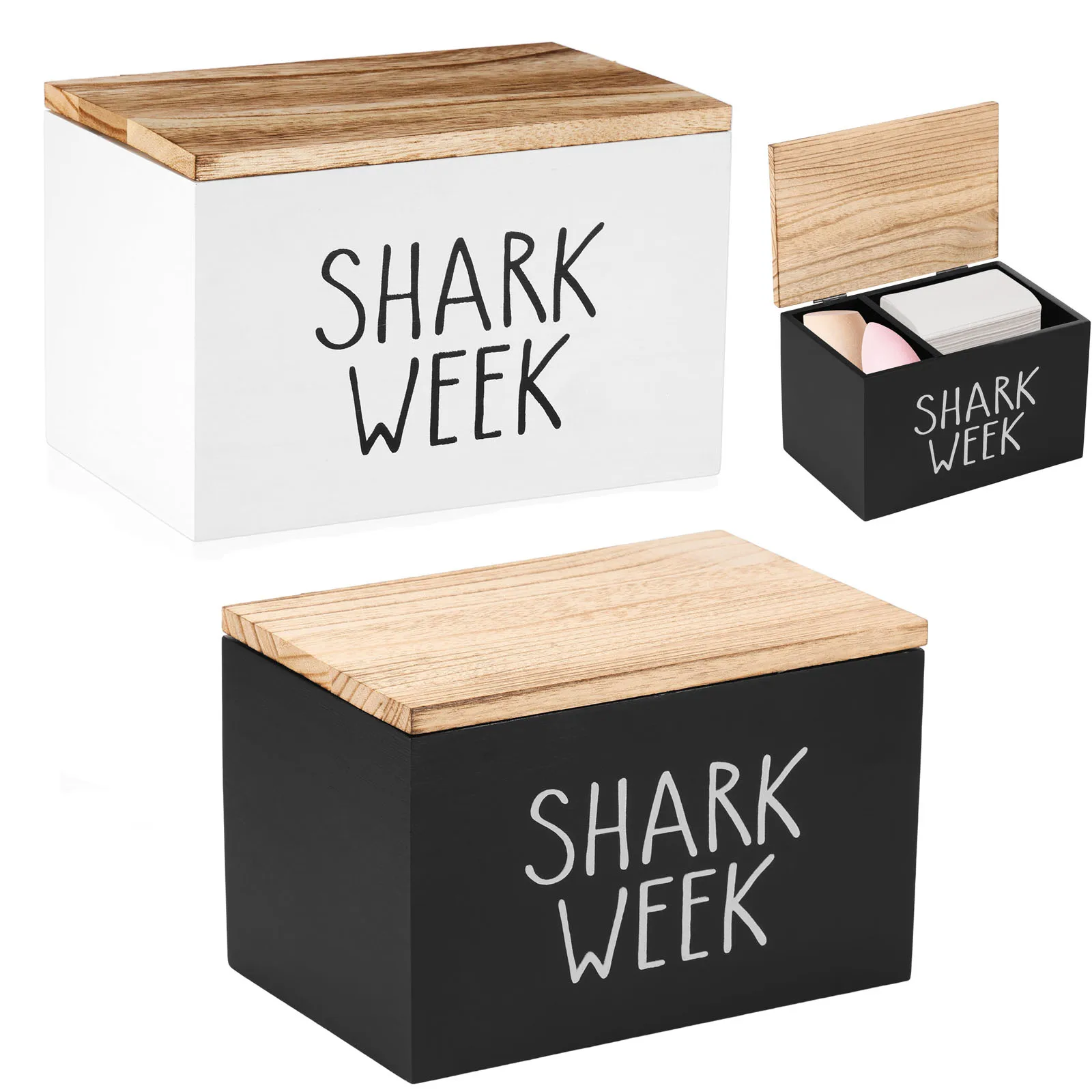 

Wooden Tampon Holder and Feminine Products Organizer with cover Versatile Lady Pad Organizer Case Dust Proof Girl Stuff