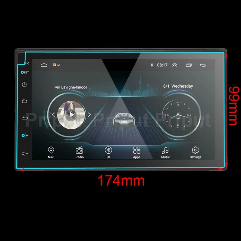 PET Screen Protector film For Podofo 2 Din Android 9.0 9.1 8.1 7 inch Car Navigation Touch Display Auto Interior Protective