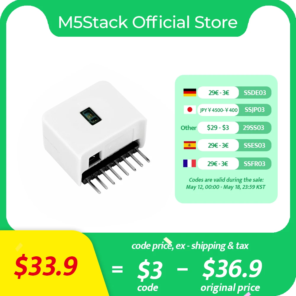 M5Stack Oficial M5StickC Sombrero de Ritmo Cardíaco (MAX30102)