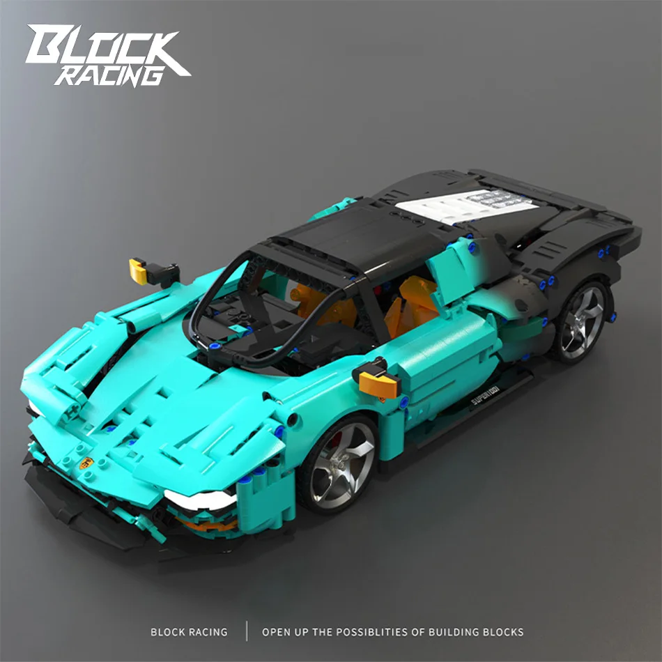 

MOC Mechanical 1:14 Sport Super Speed Car Building Blocks DIY STEM Educational Puzzle Toys For Adults Kids Birthday Gifts
