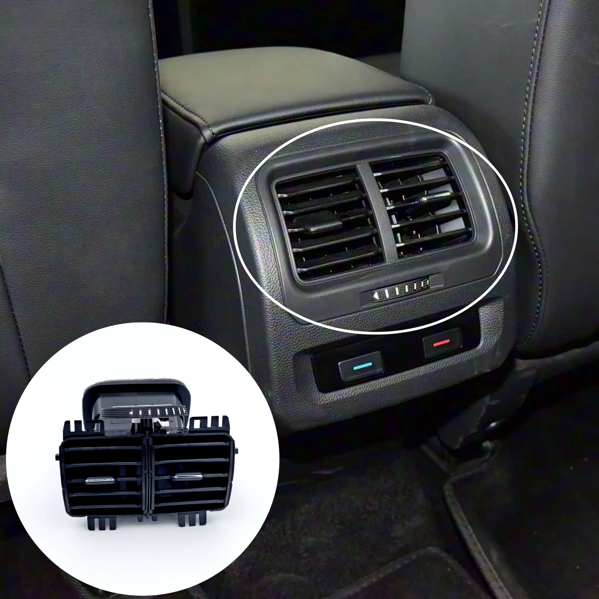 Rear Armrest Box AC Vent Grille For VW Touran L 2016-2021 Air Conditioning Outlet 5TD819203 Interior Accessories