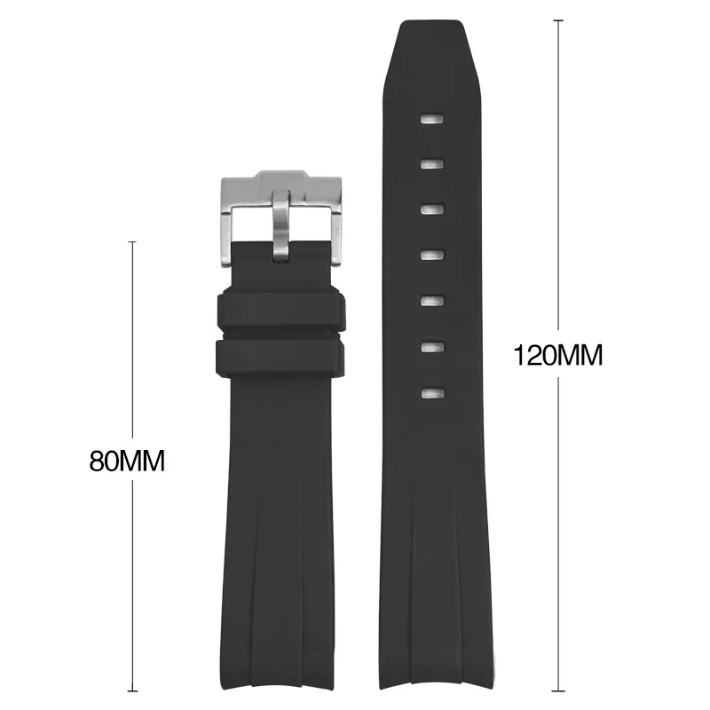 Curved End Rubber Strap for Omega X Swatch Collaboration MoonSwatch Stainless Steel Buckle Men Women Premium TPU Bracelet Band