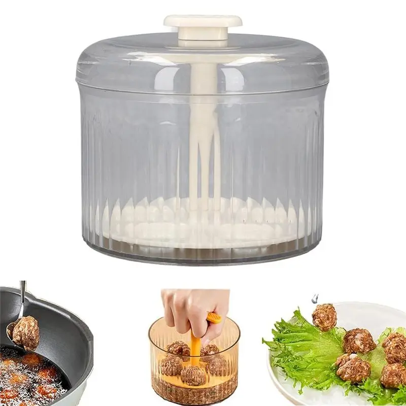 AEE6-Meatball Making Tool, Manual Meatball Maker, Multifunctional Kitchen Gadget, Translucent Meatball Maker