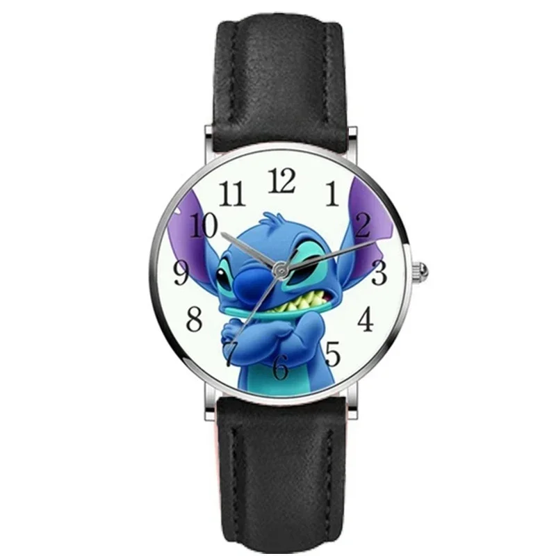 Montre à quartz en acier inoxydable pour hommes et femmes, Stitch Mouse, Disney, mode décontractée, cadeau pour enfants, fête d'anniversaire