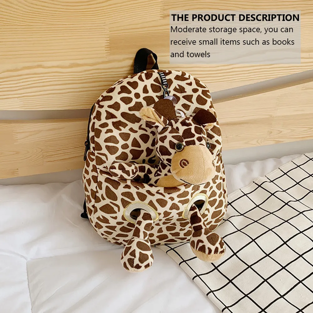 

1 шт. школьный рюкзак с мультяшным дизайном животных, вместительная сумка для книг, детская сумка через плечо, для путешествий, шопинга, школы