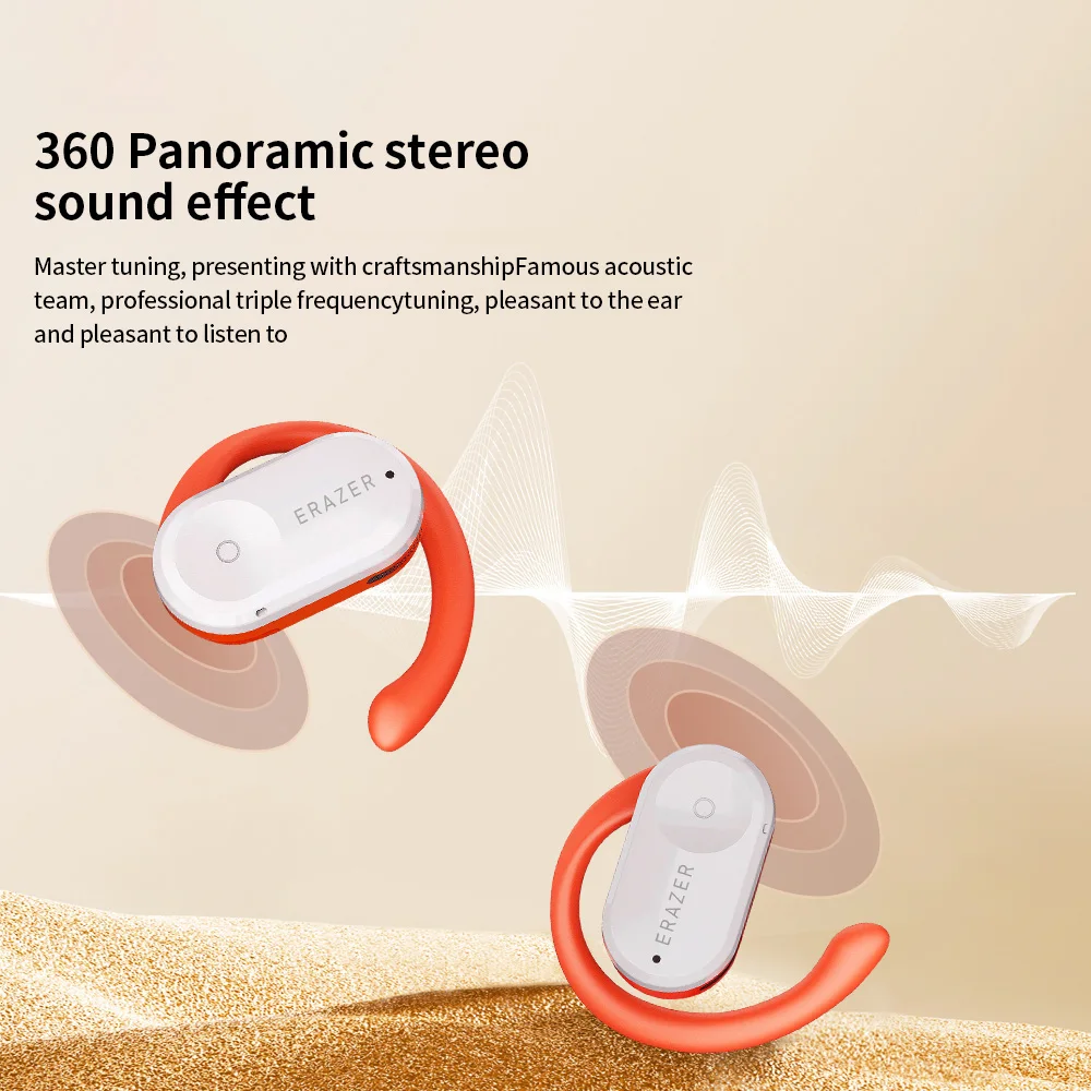 Lenovo ERAZER QT88 Sport draadloze oortelefoon over het oor Bluetooth 5.4 met microfoon Waterdichte functie voor fitness en hardlopen