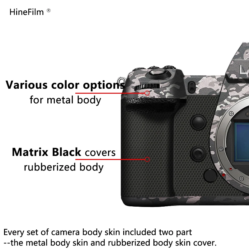 Lumix S1 S1R كاميرا ملصق لاصق لواصق الجلد التفاف الفيلم لباناسونيك LUMIX S1 / S1R كاميرا حامي ملصق واقية