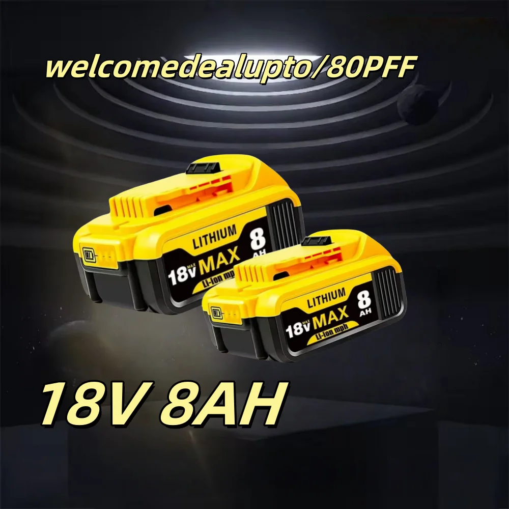 

For DCB200 18V 8.0Ah Rechargeable for dewalt Cordless screwdriver drill Screw gun wrench impact batteries DCB201 DCD790