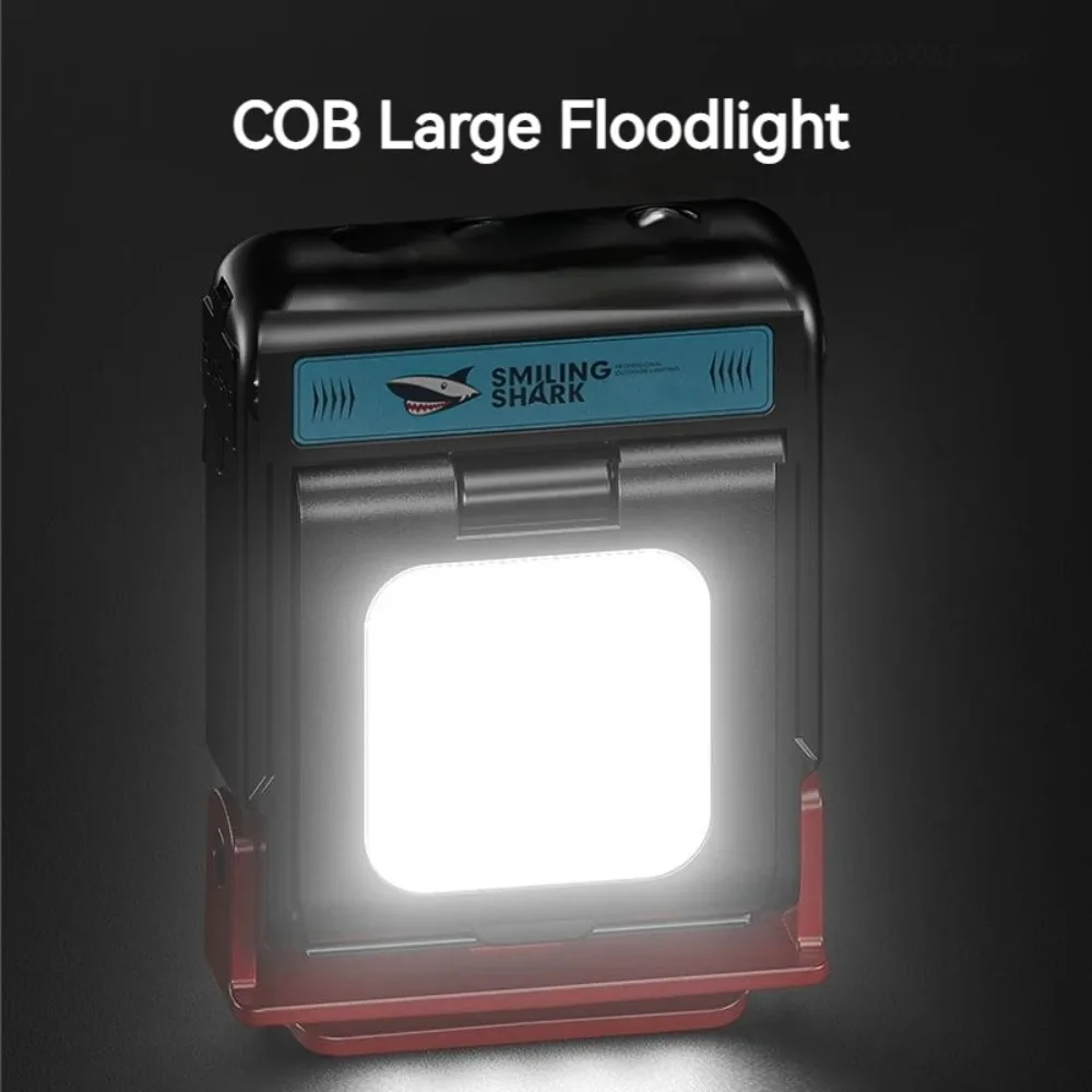 مصباح أمامي LED Smile Shark TD0148، مصباح بمشبك قبعة محمول، مصباح يدوي قابل لإعادة الشحن، مناسب للتخييم وصيد الأسماك والعمل الليلي