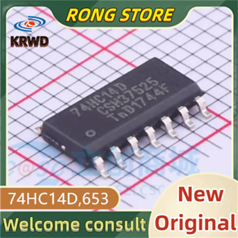 50PCS 74HC14D New Original 74HC14D,653 SOIC-14