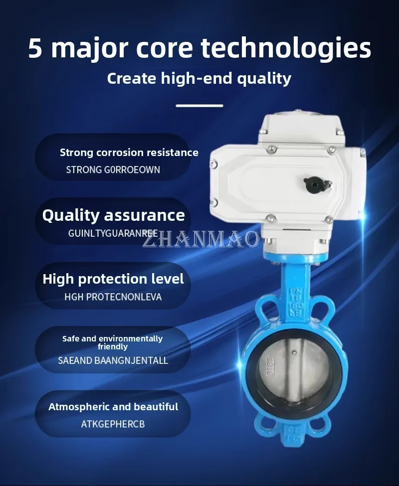 Elettrovalvola D971X-16Q Electric Butterfly Valve 220V Stainless Steel 380V Switch Adjustable Type DN50 80 100 150 Acqua e vapore — dettaglio 3