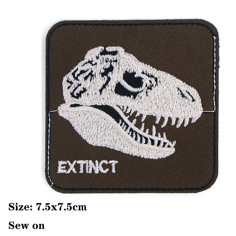 Square Eagle Wolf Tiger Dog Dinosaur Cat Koala Icon Embroidered Applique For Clothing Sew on DIY Sew on Patches on the stickers