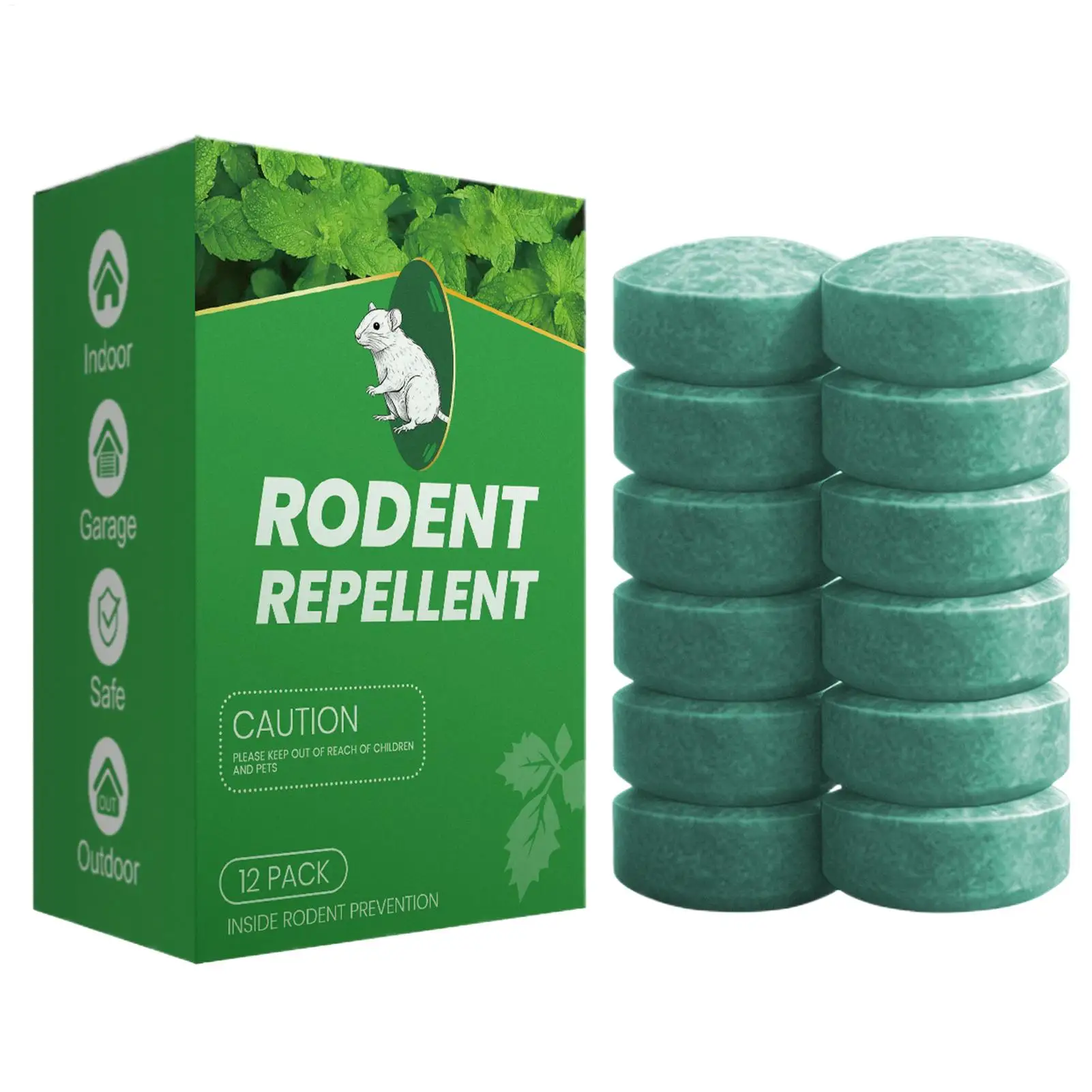 12PCS Mice Control Ball Long-Lasting Trap Animal Control Balls for Indoor Outdoor Home Garage Attic Car Garden Bedroom