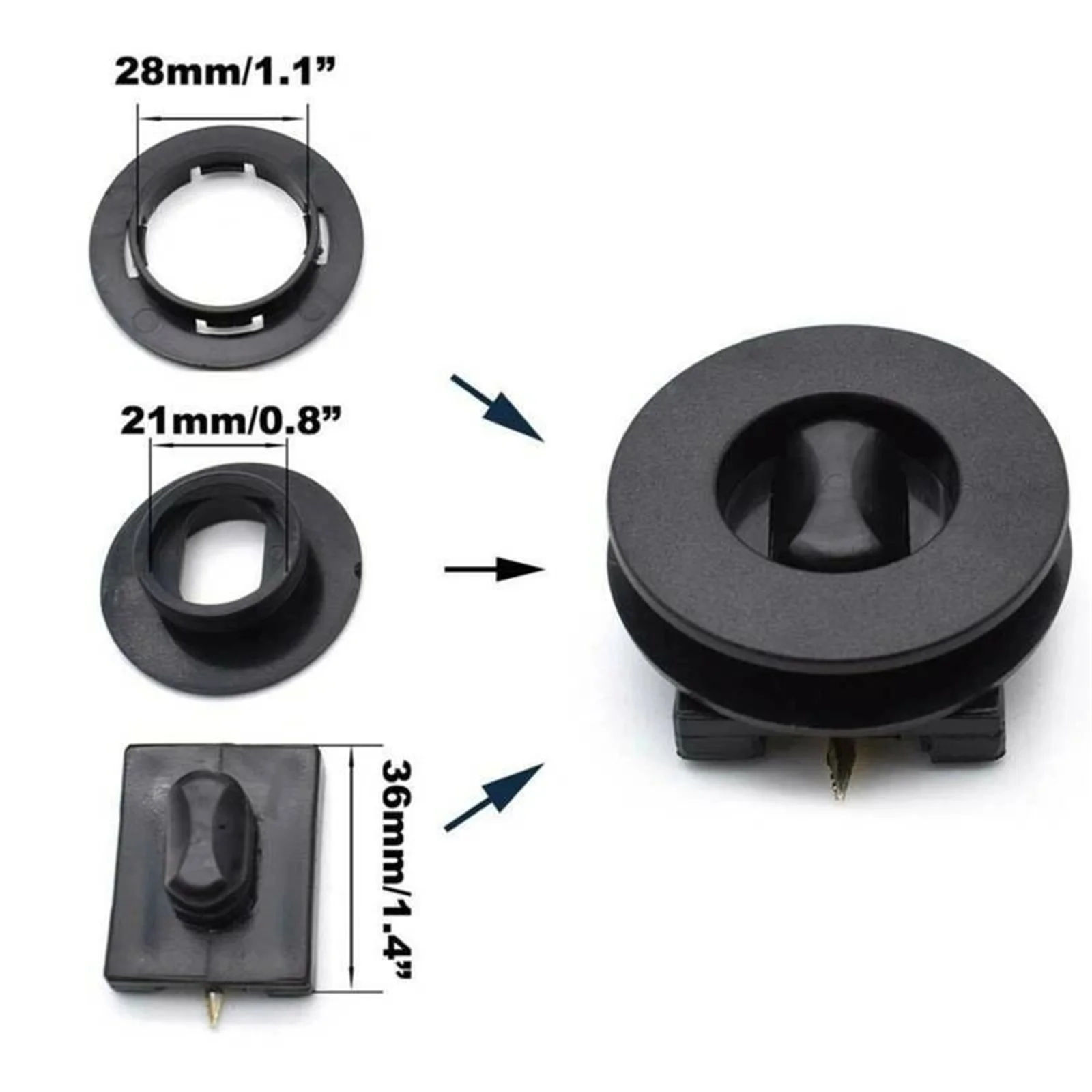 4 pezzi universali punti di montaggio a pavimento per auto tappetini per tappeti clip morsetti per impugnatura di fissaggio accessori per manicotti per supporto da pavimento antiscivolo neri